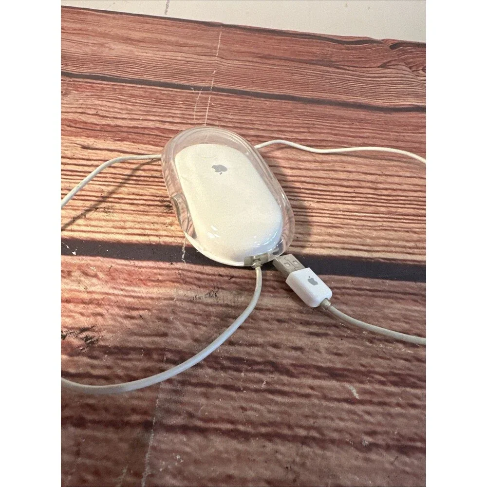 Genuine Apple Macintosh Pro Mouse M5769 White Solid USB Wired Optical
